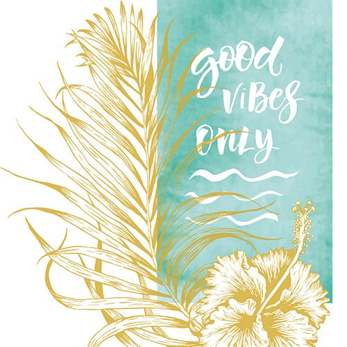 Produktbild Nouveau Servietten "Good vibes only aqua" (20 x, 33 x 33 cm)