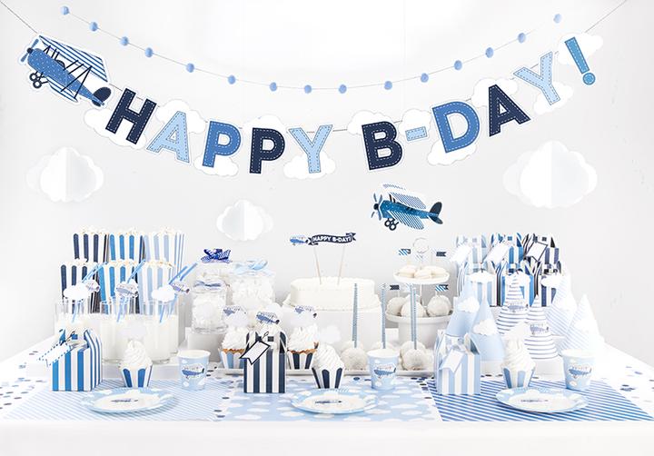 Produktbild Partydeco Luftballons Wolken Blau/Weiss Ø 30 cm, 6 Stück (6 x)