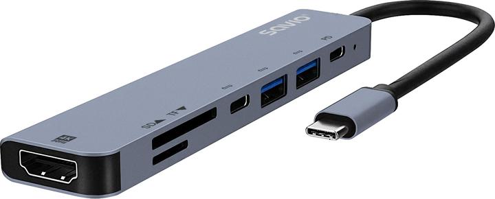 Actual product image Savio AK-82 (USB-C, 7 ports)