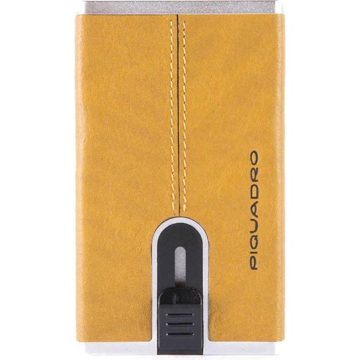 Piquadro, Donne, Portafoglio, Blue Square, Leather Card Holder, For Back And Credit Cards, Yell, Nero