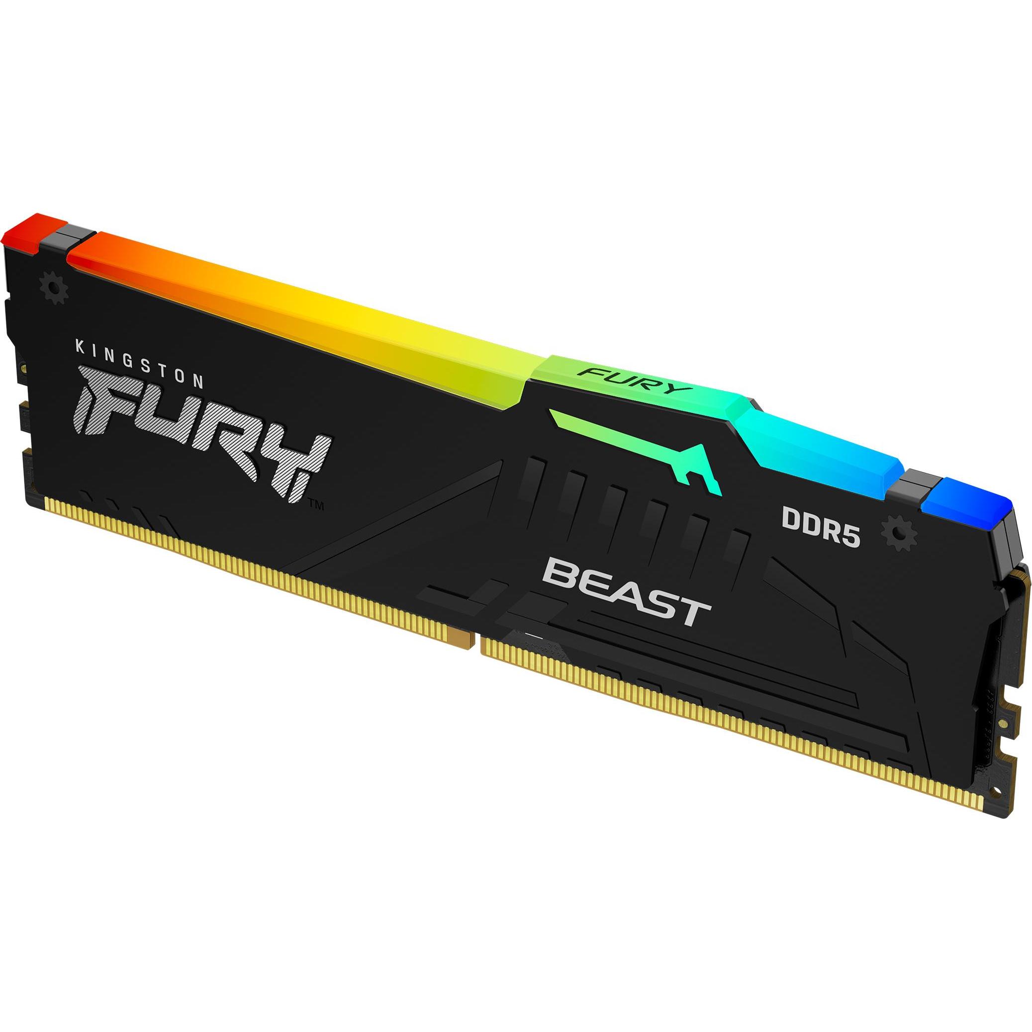 Kingston 16GB DDR5 6800MT/S CL34 DIMM (1 x 16GB, 6800 MHz, DDR5-RAM, DIMM), RAM, Schwarz