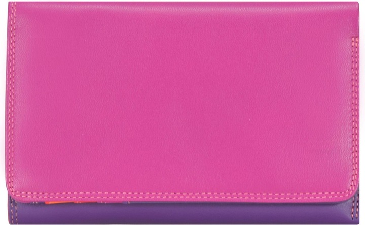 Actual product image Mywalit Medium Tri-Fold w. Outer Zip Purse Sangria Multi