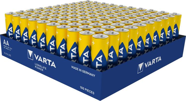 Image du produit Varta AL 100XAA - Pile alcaline AA Mignon Pack de 100 Longlife Power - Pile (100 pcs, AA)