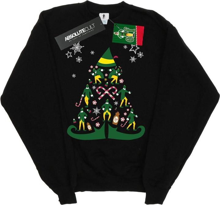 Actual product image Elf Girls Christmas Tree Sweatshirt (128)
