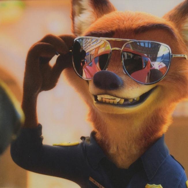 Actual product image Disney Nick Wilde Klare Farbige Karte Sonnenbrille