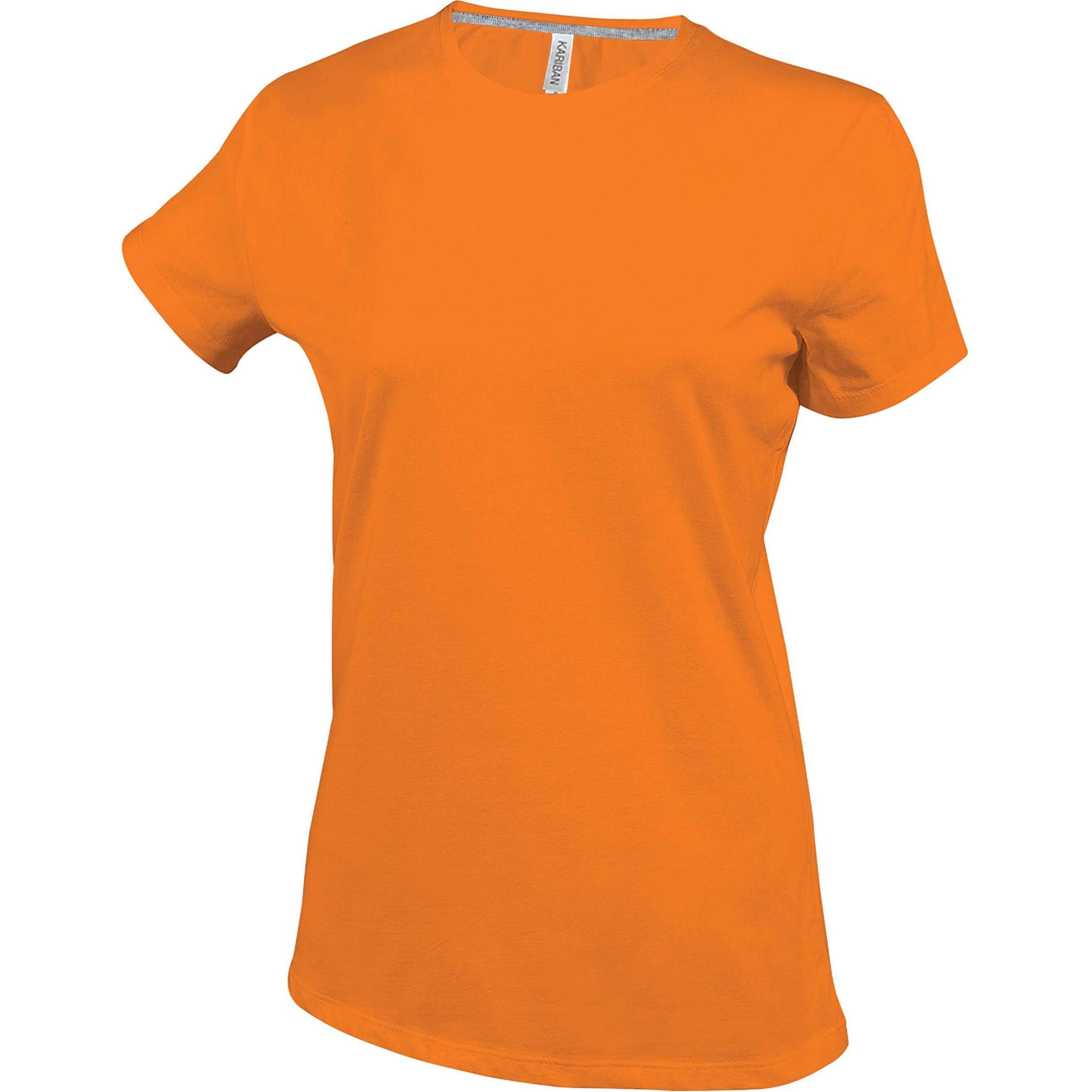 Kariban, Damen, Shirt, Rundhalsausschnitt côton, Orange, (3XL)
