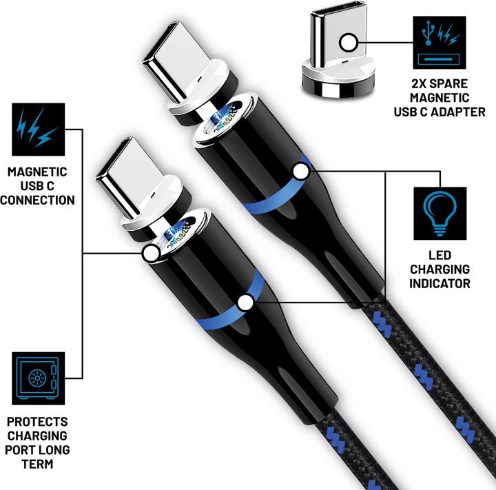 Produktbild Stealth SP-C20 V Twin Magnetic Play & Charge Cables (PS5)