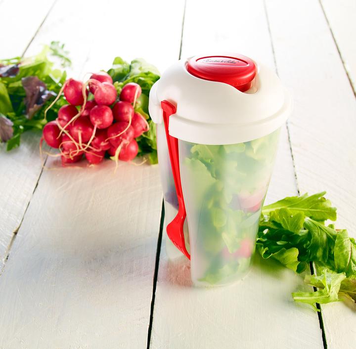 Actual product image Rosenstein & Söhne Salad to go cup with dressing container & fork