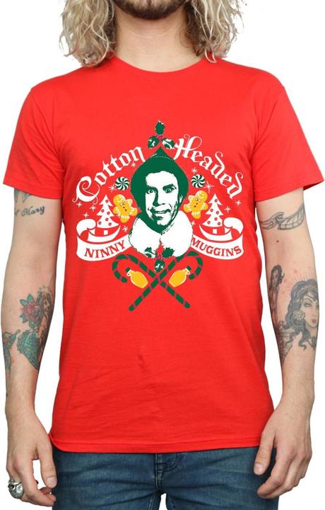 Actual product image Elf Mens Cotton Headed Ninny Muggins T-Shirt (L)