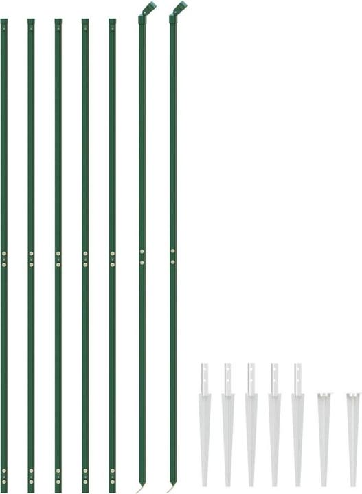 Produktbild vidaXL Maschendrahtzaun mit Bodenhülsen Anthrazit 0,8x25 m