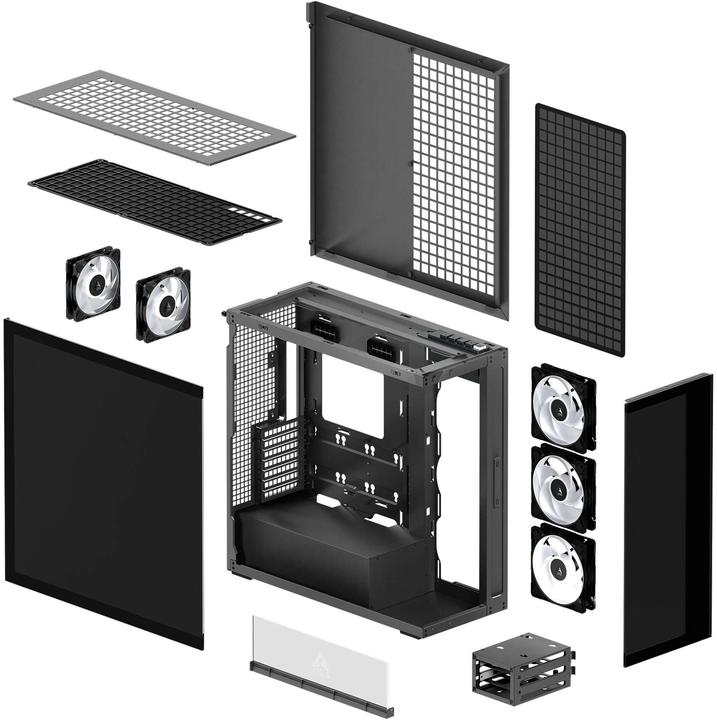Produktbild Arctic Cooling PC-Gehäuse ACPCC00018A Black Mirror, Unterstützte (ATX)