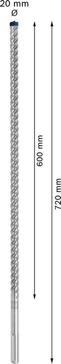 Produktbild Bosch Professional Zubehör EXPERT SDS max-8X Hammerbohrer, 20 x 600 x 720 mm (20,0 mm)