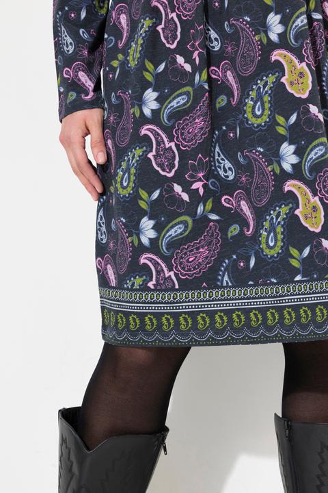 Produktbild Ulla Popken Longshirt, Blüten, A-Linie, V-Ausschnitt, Langarm (54)