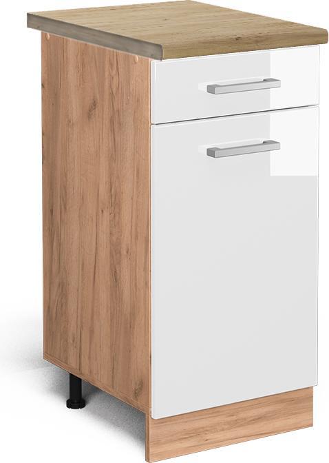 Goldkraft Eiche, Weiss, Weiss Hochglanz