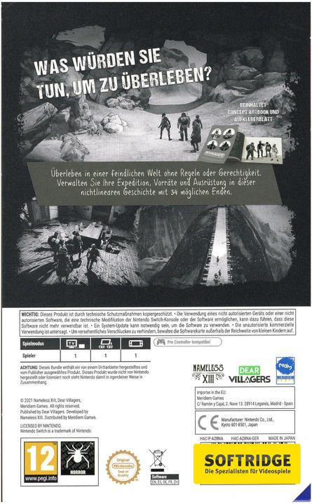 Produktbild Nameless XIII Ashwalkers - Survivor's Edition (Switch, Switch Lite, Switch OLED, DE)