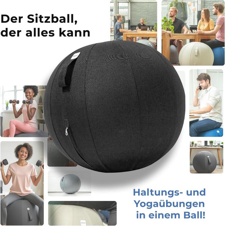 Actual product image Backerz Ergonomischer Sitzball für Büro & Homeoffice (65 cm) (65 cm)