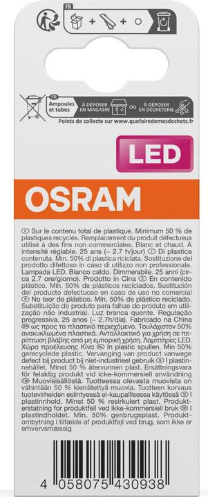 Actual product image Osram Superstar Classic P (E14, 4.50 W, 470 lm, 1 x, F)