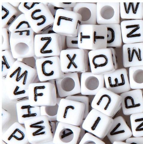 Produktbild Folia Buchstaben Perlen