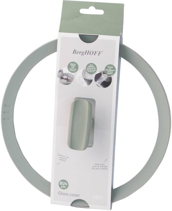 Produktbild BergHoff Glasdeckel Leo Balance Sage 24 cm, Grün, Materialtyp (24 cm, Glas)