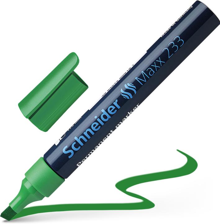 Actual product image Schneider Maxx 233 permanent marker Line width: 1-5 mm Ink colour: green