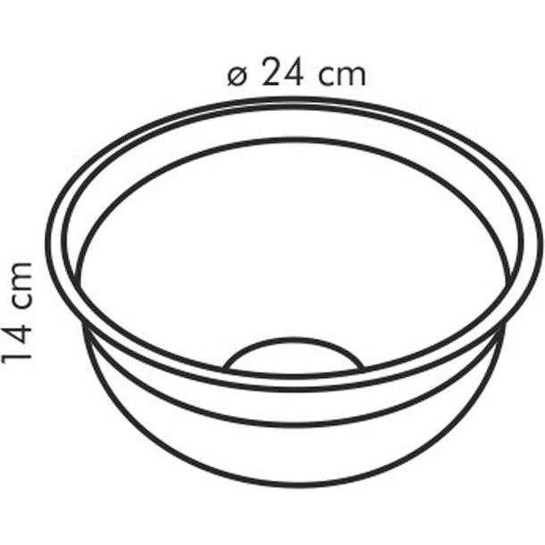 Tescoma Ciotola DelÍCia, Acciaio Inox, ø 24 Cm, 5,0 L, Ciotola + Scodella, Argento