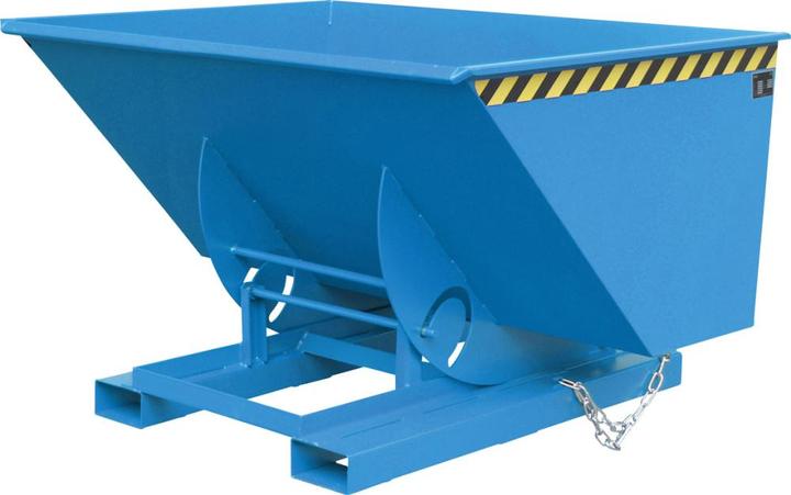Actual product image eurokraft pro Compact tilting skip, capacity 0.5 m³, light blue. (500 l)