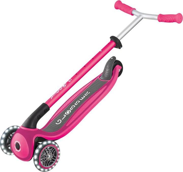 Actual product image Globber MASTER LIGHTS 3-Wheel Scooter - Fuchsia (663-110)