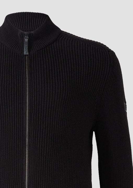 Produktbild S.Oliver Strickjacke Struktur-Strickjacke mit Eingrifftaschen und Reissverschluss (4XL)