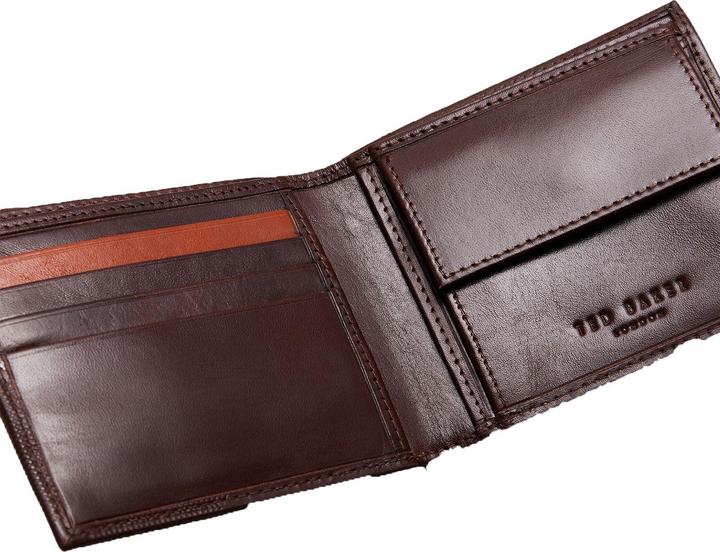 Actual product image Ted Baker PRUGS Leather Bifold Coin Wallet
