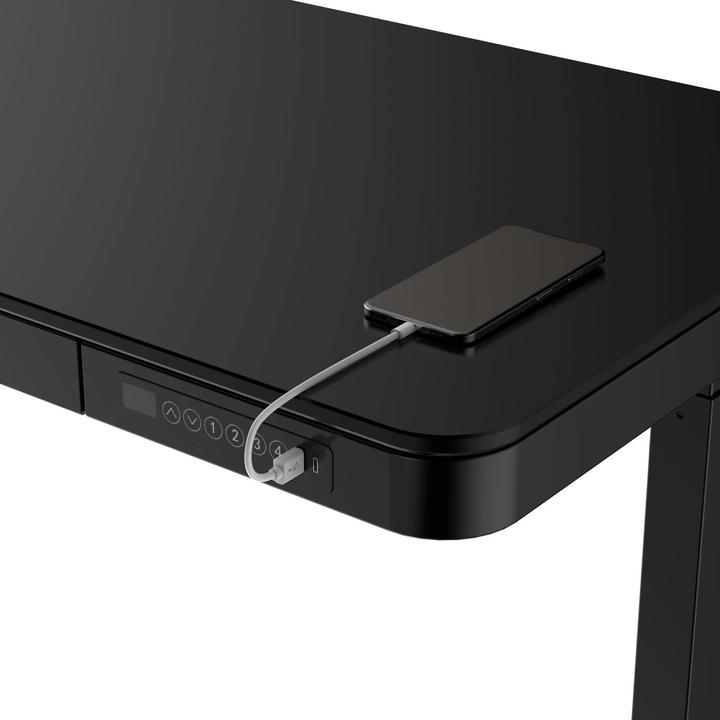 Immagine prodotto Activejet Schreibtisch mit elektrischer Höhenverstellung 140x70 ET119W-C schwarz