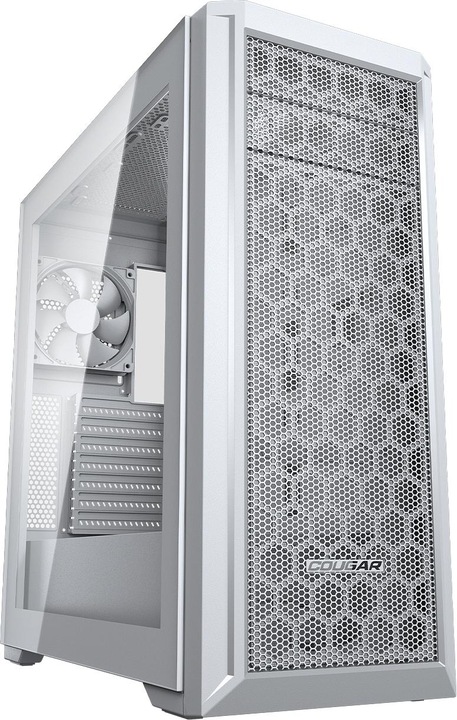 Actual product image Cougar MX330-G Pro Baltas | PC Case | Mid Tower / Mesh Front Panel / Fan / TG Left (mATX, Mini-ITX, ATX)