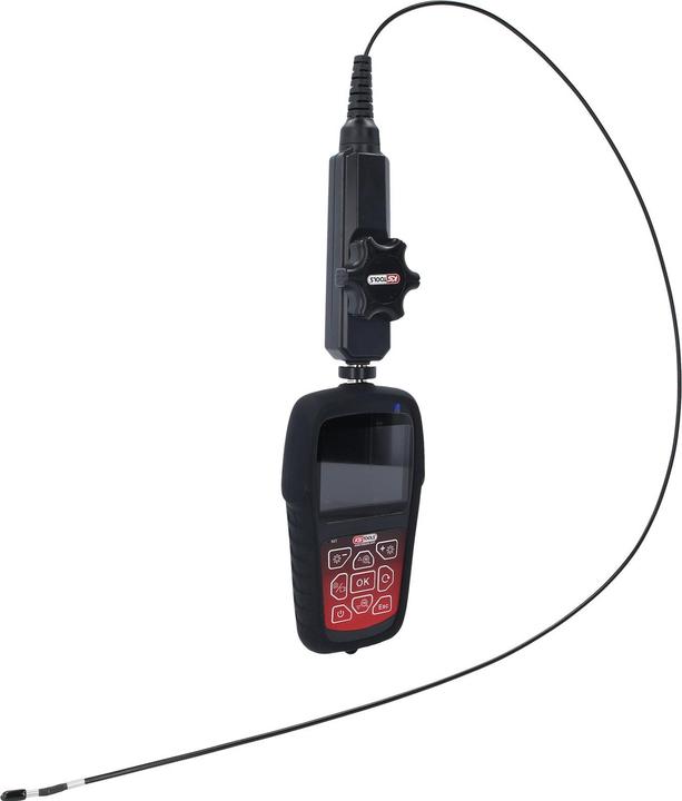 Actual product image KS Tools HD videoscope set with Ø 3.9 mm 180° and 0° HD front camera probe, flexible PVC sheath, 3-piece