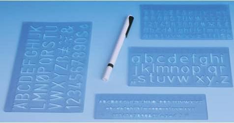 Image du produit Wedo Set de pochoirs avec stylo (Matières plastiques)