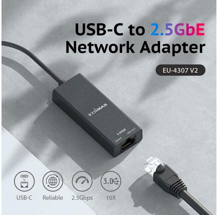 Produktbild edimax EU-4307 V2 (USB-C, RJ45 (1x))