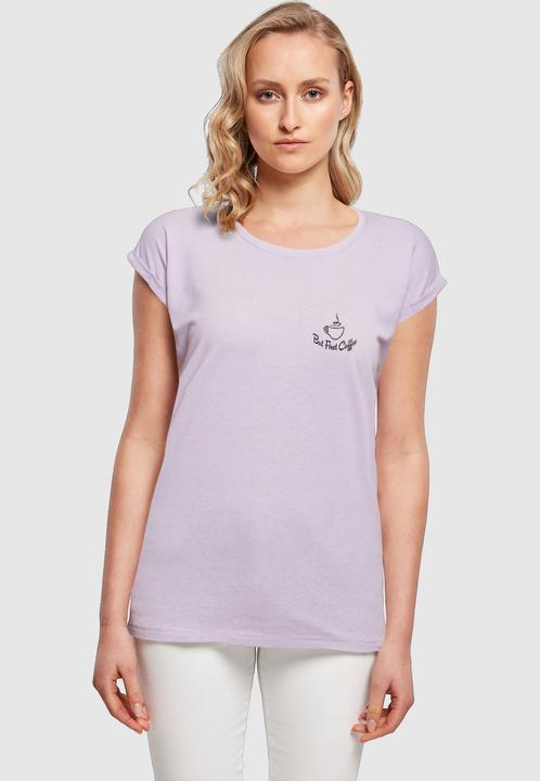 Produktbild Merchcode Ladies But First Coffee Extended Shoulder Tee - 117869 (M)