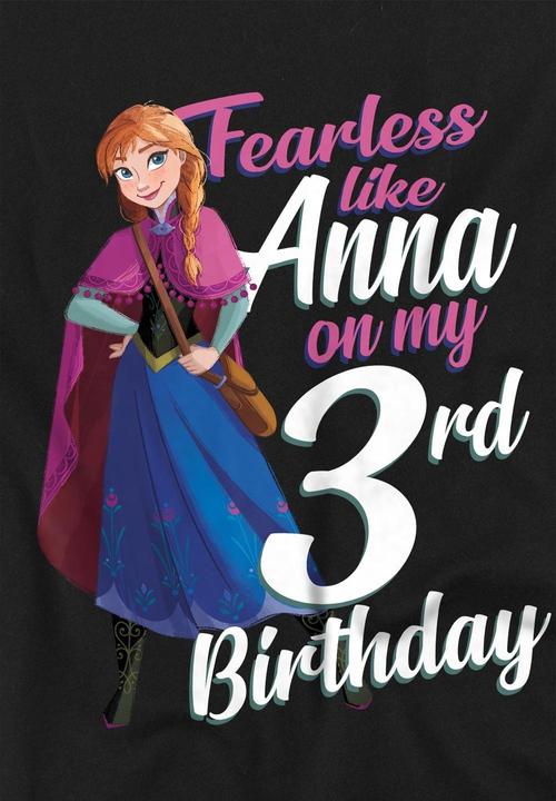 Produktbild Disney Frozen Fearless Like Anna TShirt 3 Geburtstag (116)