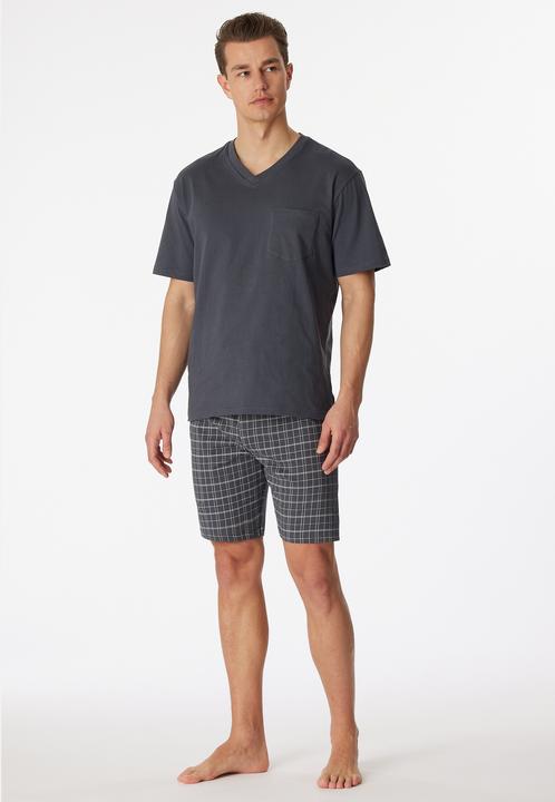 Produktbild Schiesser kurzer Pyjama Shorty Schlafanzug 100% Baumwolle | auch in Übergrössen (62)