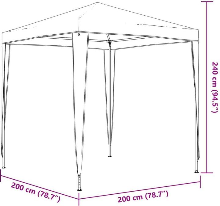 Produktbild vidaXL Partyzelt (200 cm, 200 cm)