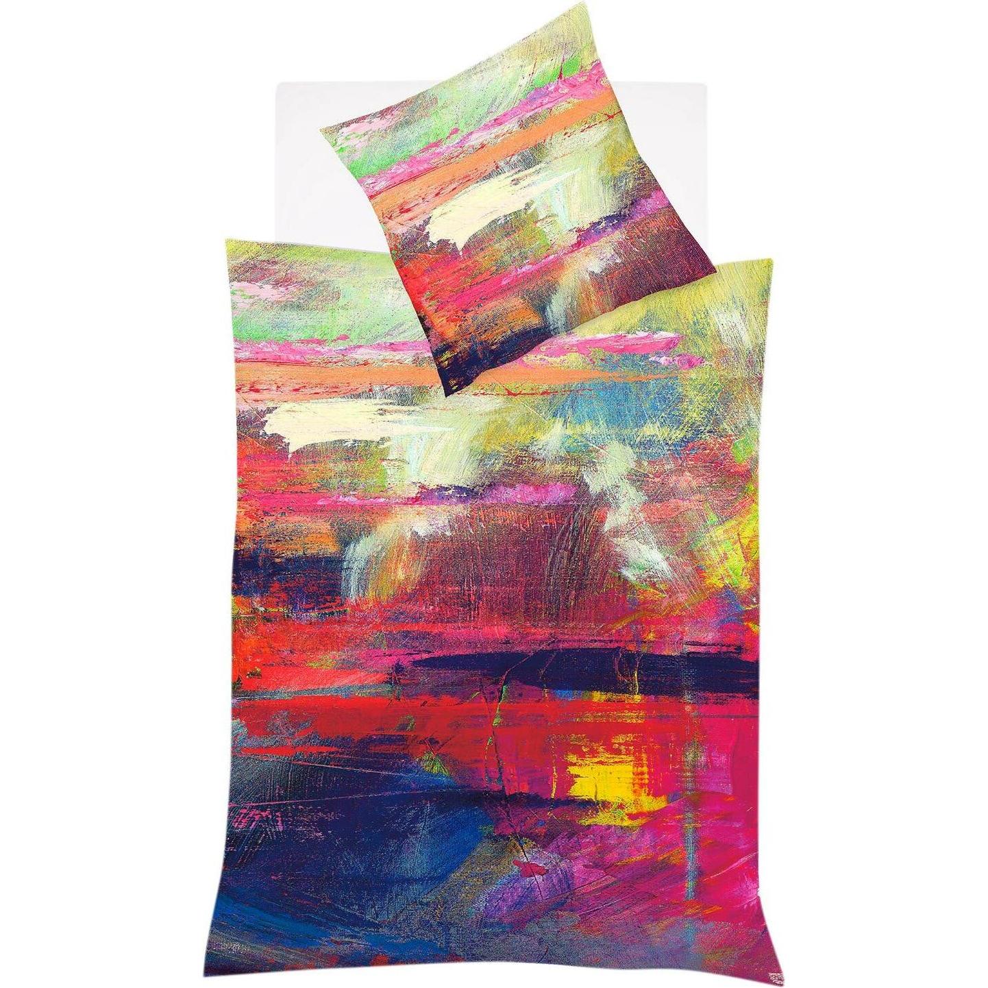 Fleuresse, Bettwäsche, Mako-Satin Bettwäsche Bed Art S Shrewsbury multicolor (Bettwäsche Set, 160x210 cm + 65x100 cm)