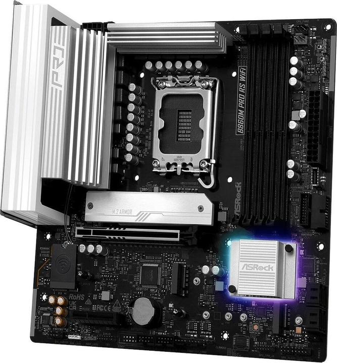 Image du produit AsRock B860M Pro RS WiFi DDR5 Intel S retail (LGA 1851, Intel B860, mATX)