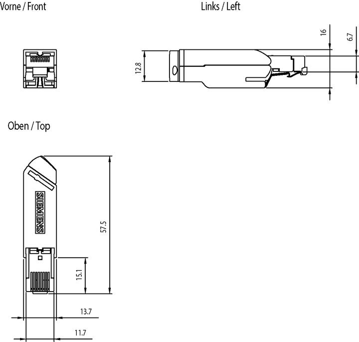 Produktbild Siemens RJ45-Stecker,IE FC,145 2X2