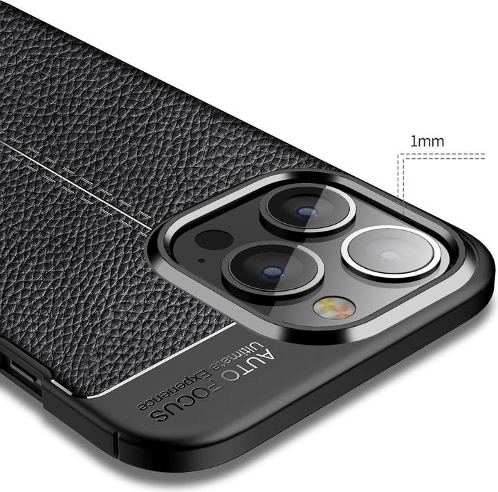 Actual product image Cadorabo TPU Cover Faux Leather Structure (Apple iPhone 13 Pro Max)