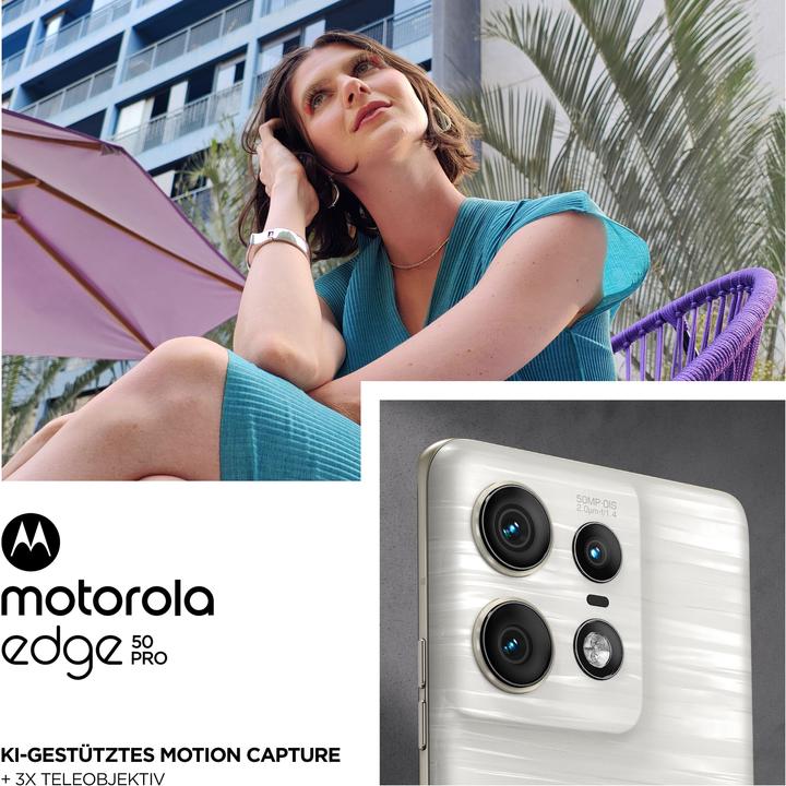 Produktbild Motorola Edge 50 Pro (512 GB, Moonlight Pearl, 6.67", Dual SIM, 5G)