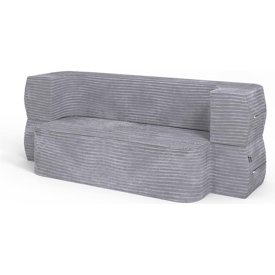 VitaliSpa, Sofa, Sofa Lille, Grau, 190 cm mit Schlaffunktion