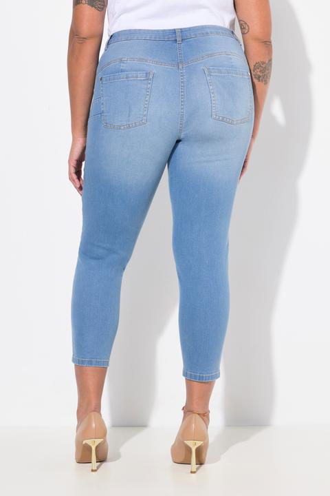 Miamoda Skinny-Jeans, 3D-Blüten, 5-Pocket