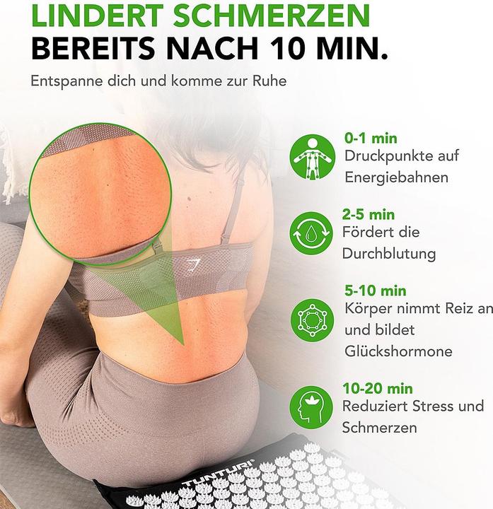 Immagine prodotto Tunturi Akupressurmatte Pro mit Kissen, div.Farben (20 mm)