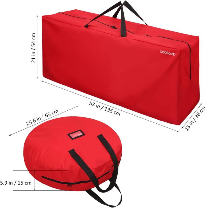 Actual product image Cabilock Weihnachtsbaum- und Kranzaufbewahrung (54 cm)