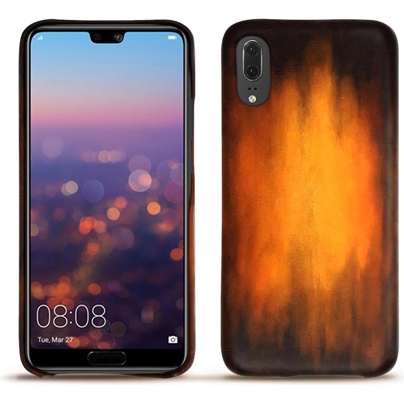 Thumbnail - Noreve Lederschutzhülle (Huawei P20), Smartphone Hülle, Violett