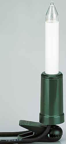 Image du produit Hellum Guirlande lumineuse bougie à tige 30 bougies claires pour l'extérieur tige/câble vert 32m ivoire (32 m)