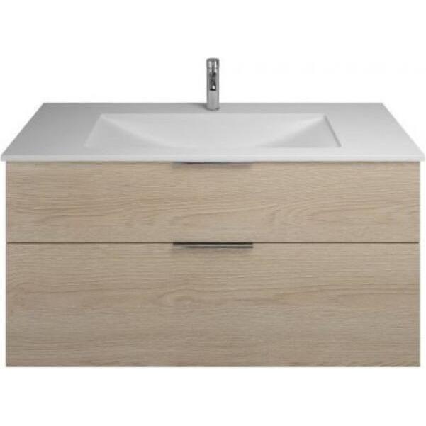 burgbad, Badmöbelset, Eqio Mineralguss-Waschtisch inklusive Waschtischunterschrank, Breite 1220 mm